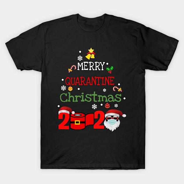 Merry Quarantine Christmas 2020 Pajamas Matching Family Gift T-Shirt T-Shirt by andreson